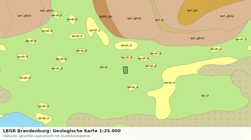 Statische Kartenansicht: LBGR Brandenburg: Geologische Karte 1:25.000