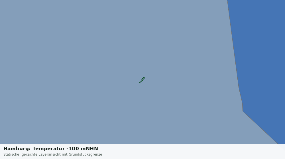 Statische Kartenansicht: Hamburg: Temperatur -100 mNHN