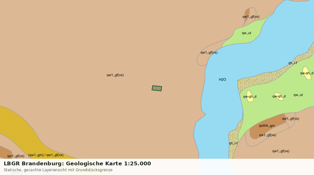 Statische Kartenansicht: LBGR Brandenburg: Geologische Karte 1:25.000