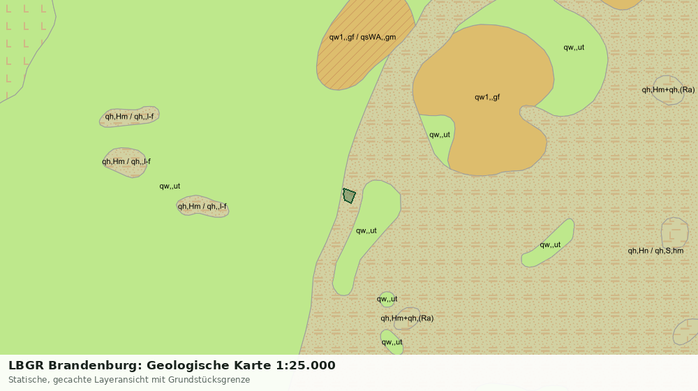 Statische Kartenansicht: LBGR Brandenburg: Geologische Karte 1:25.000