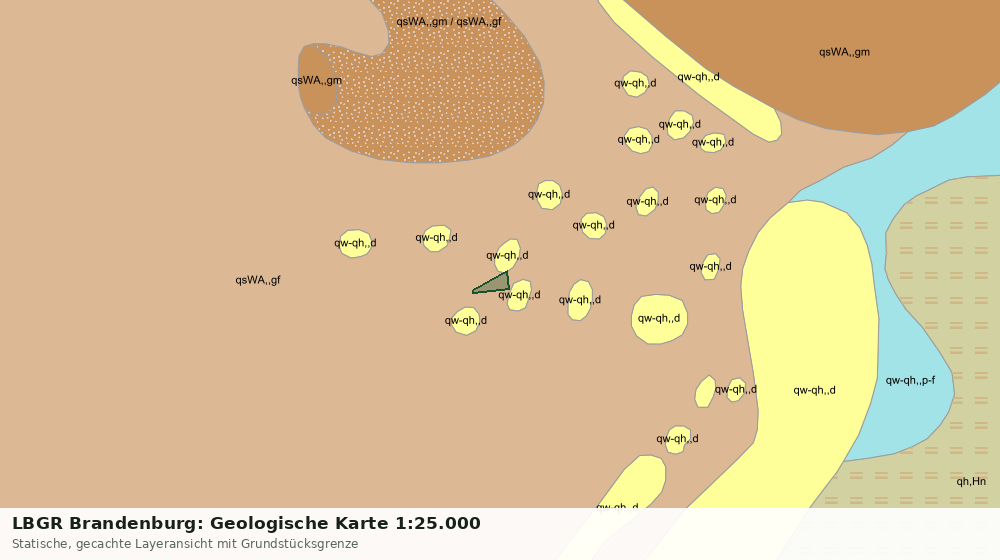 Statische Kartenansicht: LBGR Brandenburg: Geologische Karte 1:25.000