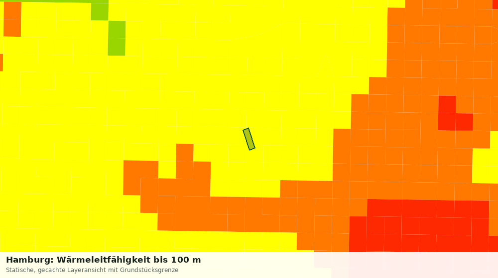Statische Kartenansicht: Hamburg: Wärmeleitfähigkeit bis 100 m