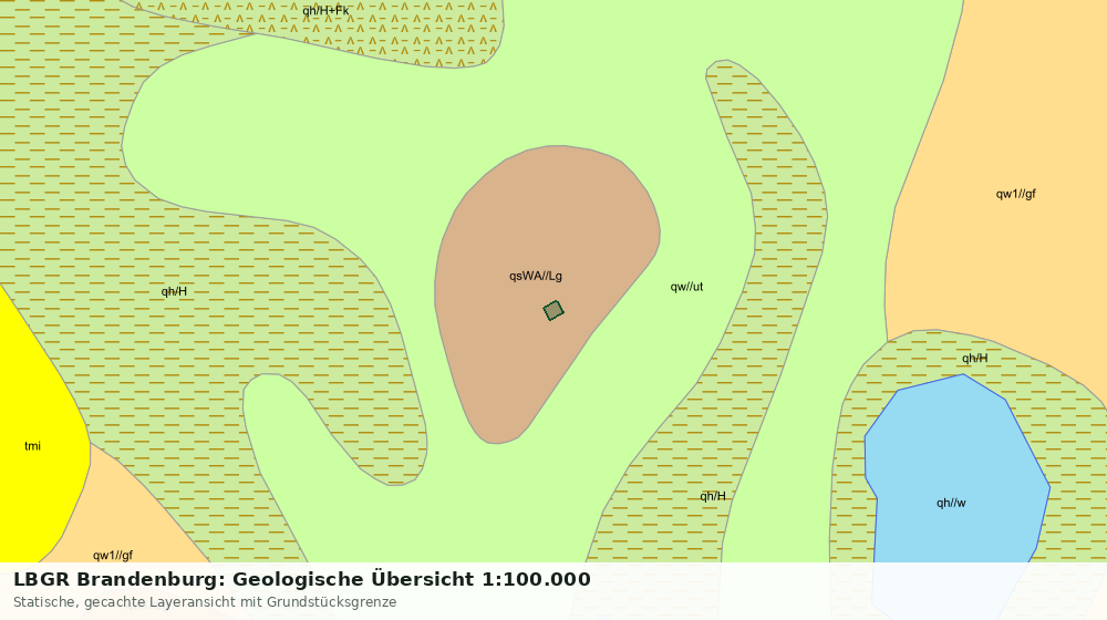 Statische Kartenansicht: LBGR Brandenburg: Geologische Übersicht 1:100.000