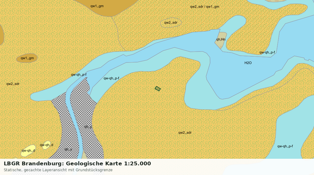 Statische Kartenansicht: LBGR Brandenburg: Geologische Karte 1:25.000