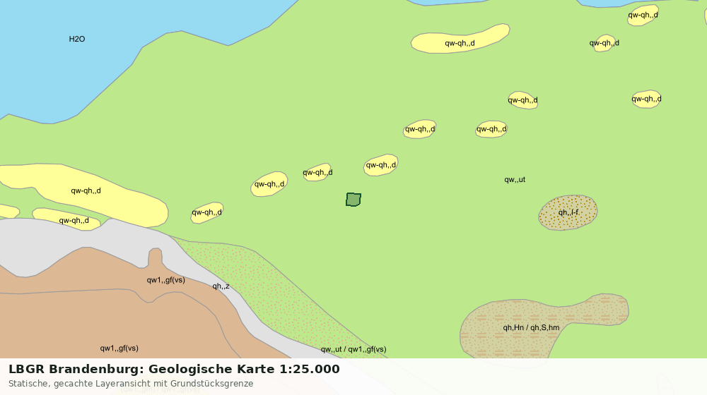 Statische Kartenansicht: LBGR Brandenburg: Geologische Karte 1:25.000