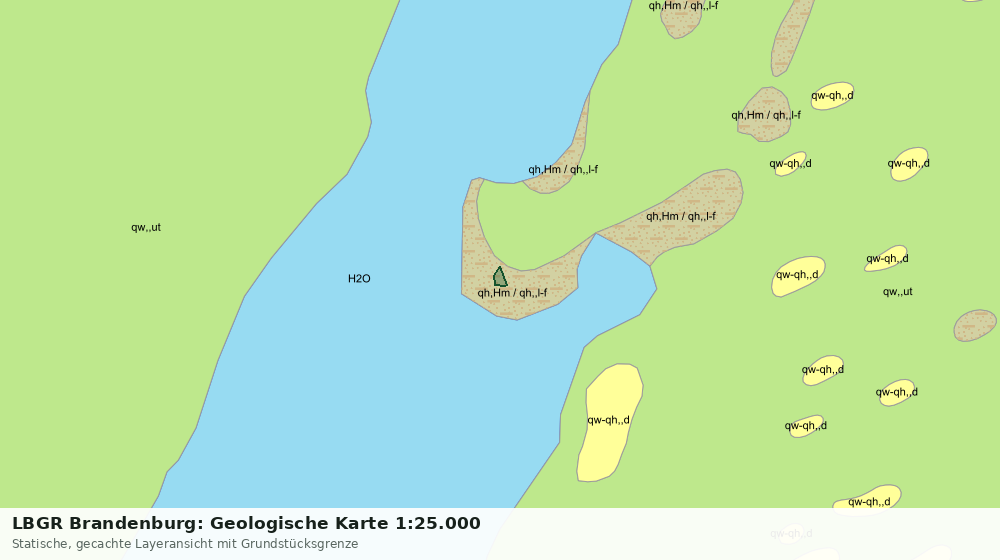 Statische Kartenansicht: LBGR Brandenburg: Geologische Karte 1:25.000