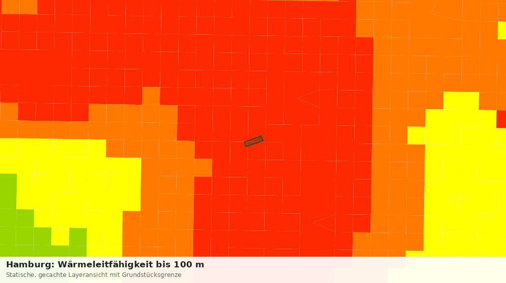 Statische Kartenansicht: Hamburg: Wärmeleitfähigkeit bis 100 m