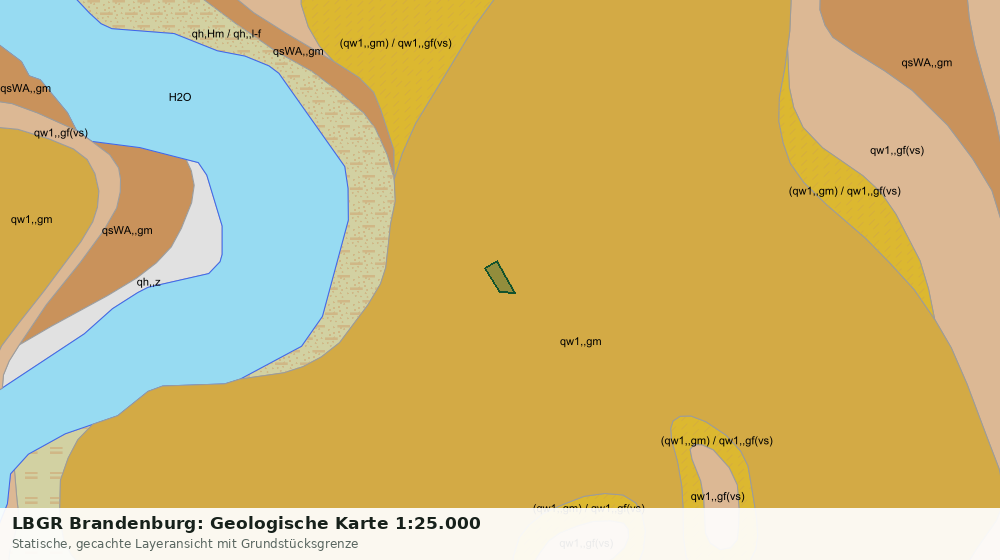 Statische Kartenansicht: LBGR Brandenburg: Geologische Karte 1:25.000