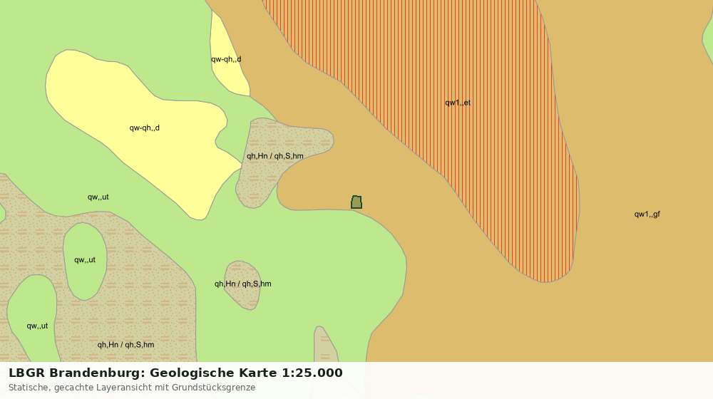 Statische Kartenansicht: LBGR Brandenburg: Geologische Karte 1:25.000