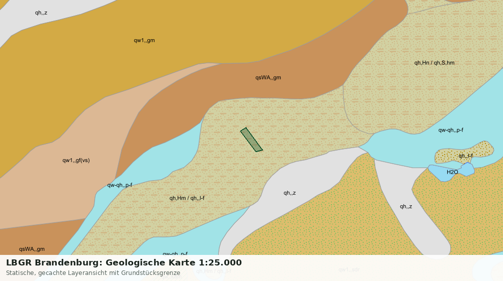 Statische Kartenansicht: LBGR Brandenburg: Geologische Karte 1:25.000