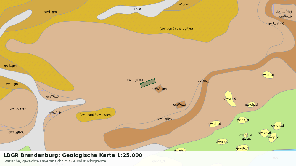 Statische Kartenansicht: LBGR Brandenburg: Geologische Karte 1:25.000
