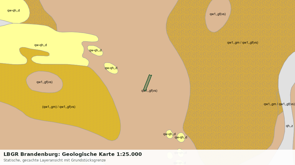 Statische Kartenansicht: LBGR Brandenburg: Geologische Karte 1:25.000