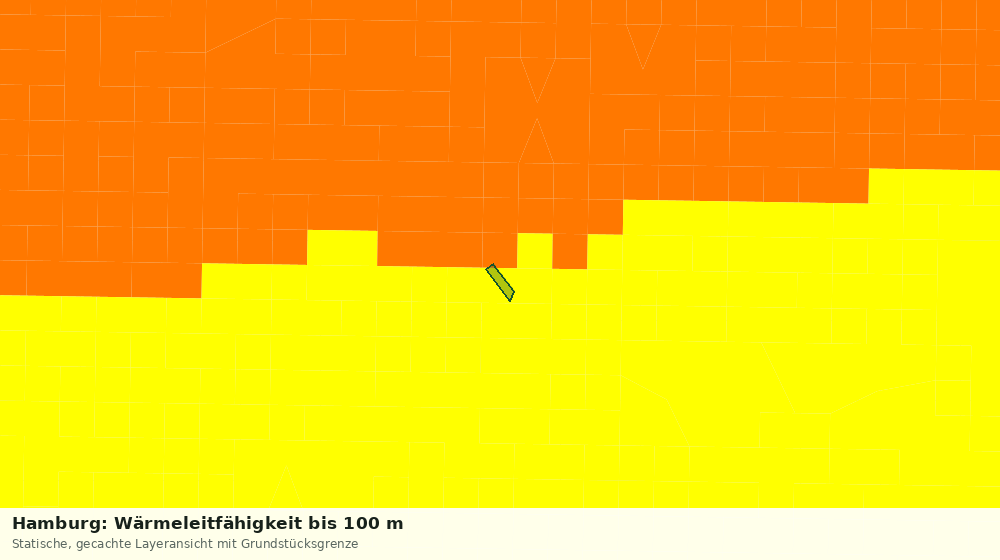 Statische Kartenansicht: Hamburg: Wärmeleitfähigkeit bis 100 m
