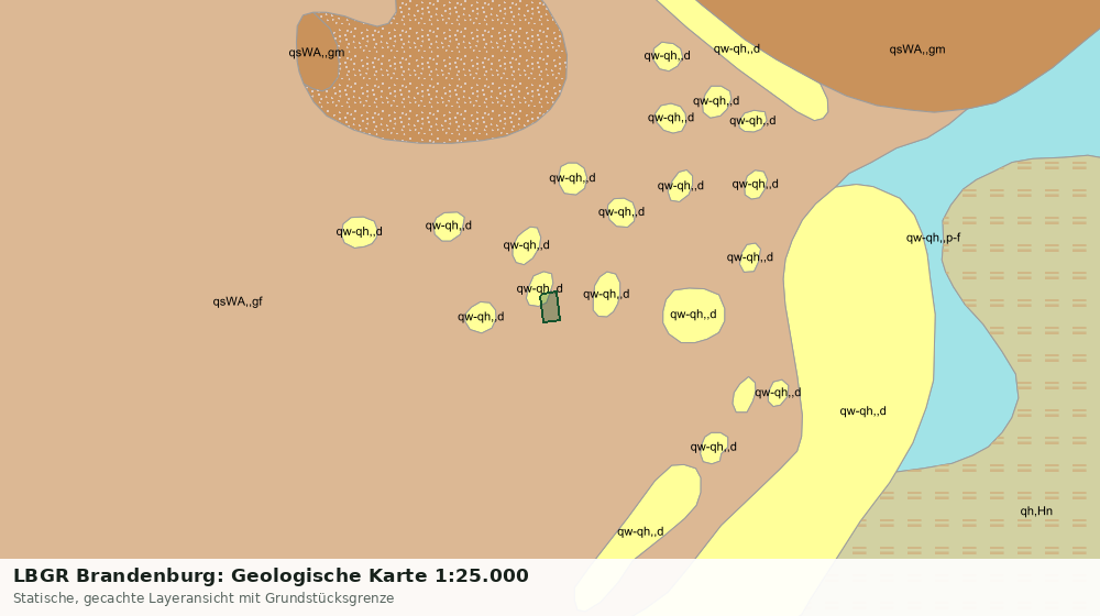 Statische Kartenansicht: LBGR Brandenburg: Geologische Karte 1:25.000
