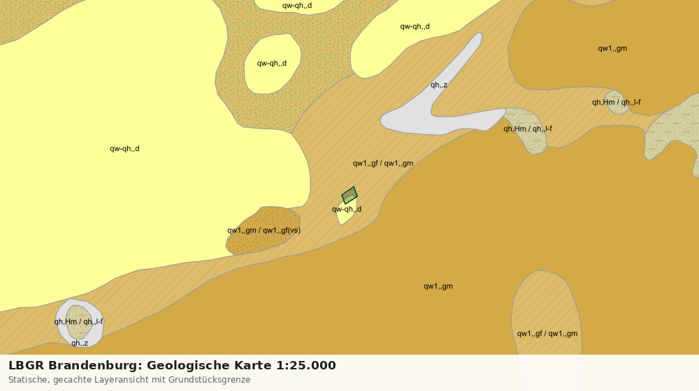Statische Kartenansicht: LBGR Brandenburg: Geologische Karte 1:25.000