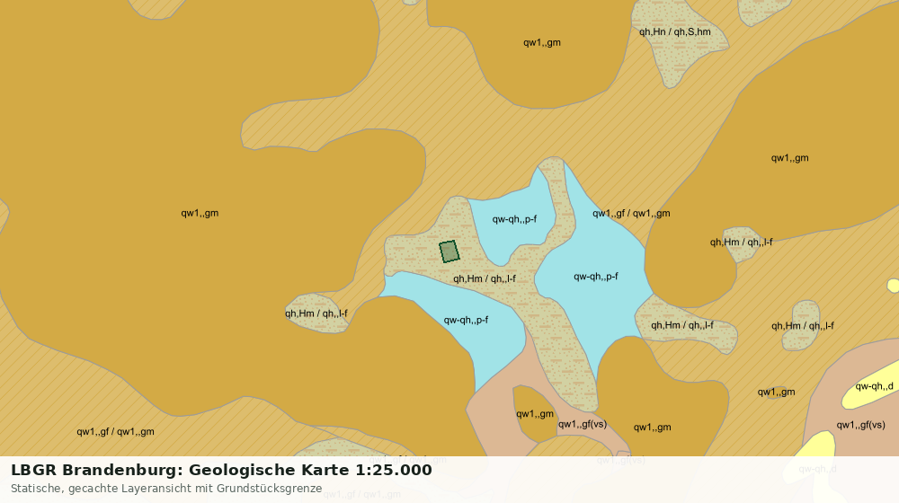 Statische Kartenansicht: LBGR Brandenburg: Geologische Karte 1:25.000