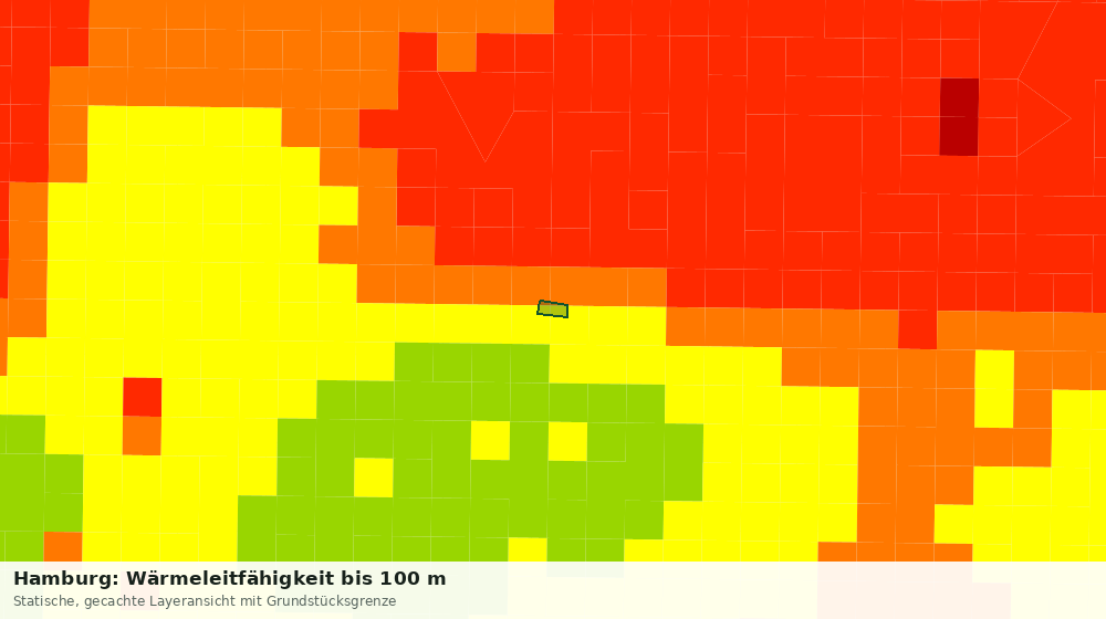 Statische Kartenansicht: Hamburg: Wärmeleitfähigkeit bis 100 m