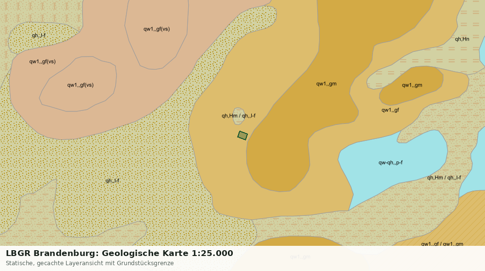 Statische Kartenansicht: LBGR Brandenburg: Geologische Karte 1:25.000
