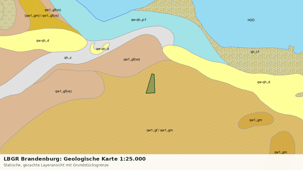 Statische Kartenansicht: LBGR Brandenburg: Geologische Karte 1:25.000