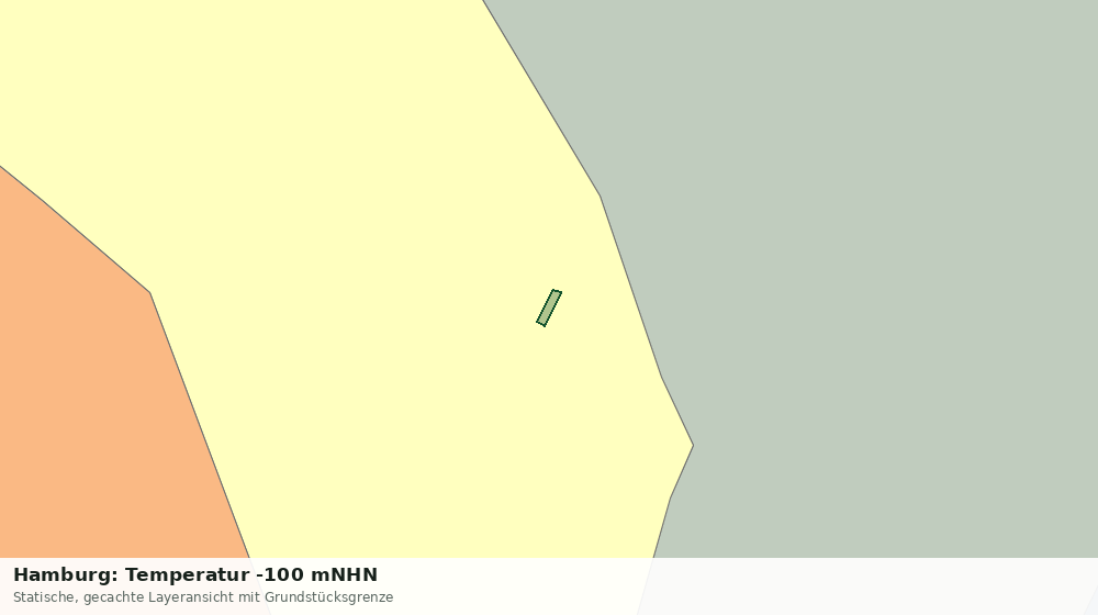 Statische Kartenansicht: Hamburg: Temperatur -100 mNHN