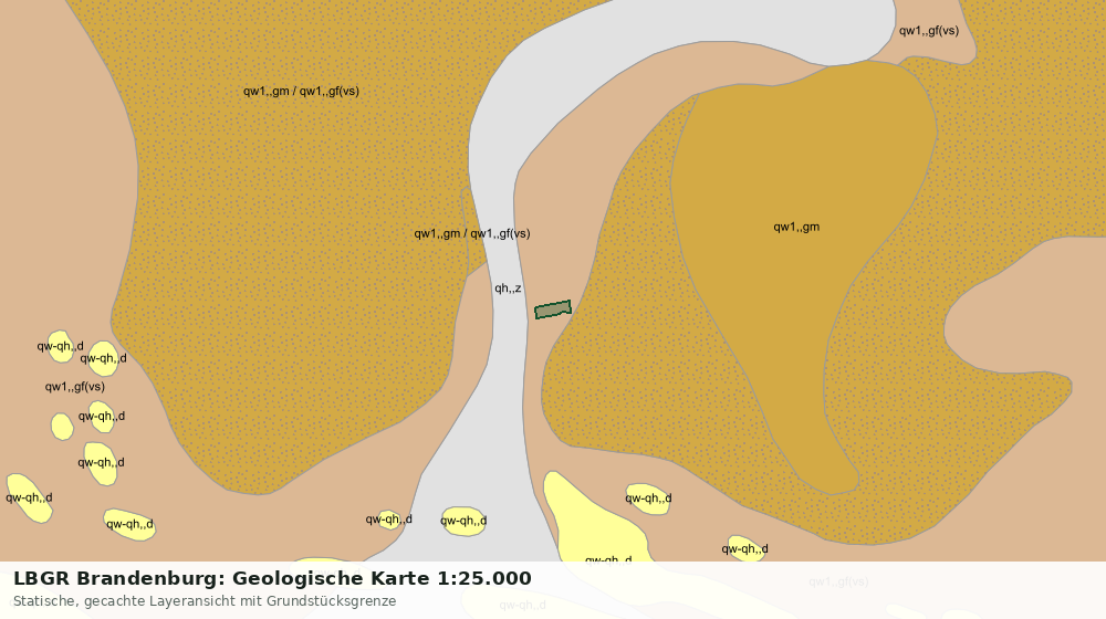 Statische Kartenansicht: LBGR Brandenburg: Geologische Karte 1:25.000