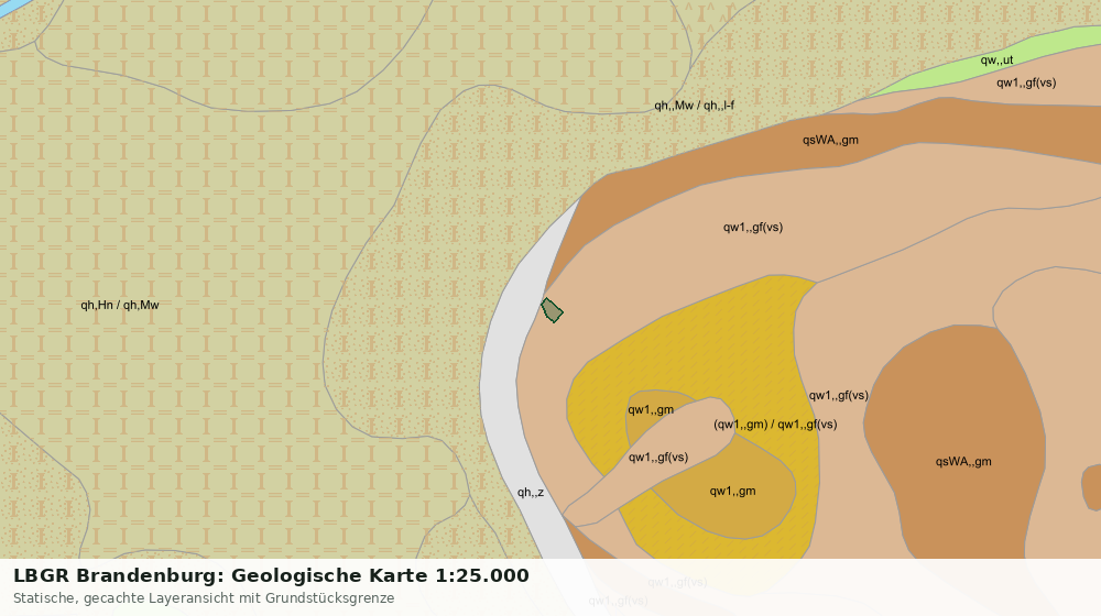 Statische Kartenansicht: LBGR Brandenburg: Geologische Karte 1:25.000