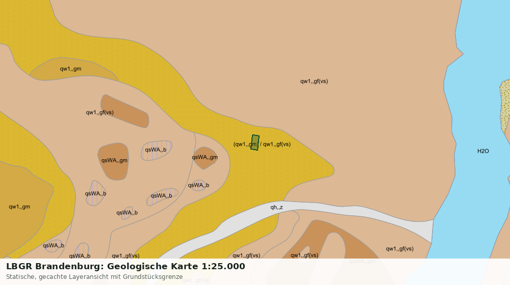 Statische Kartenansicht: LBGR Brandenburg: Geologische Karte 1:25.000