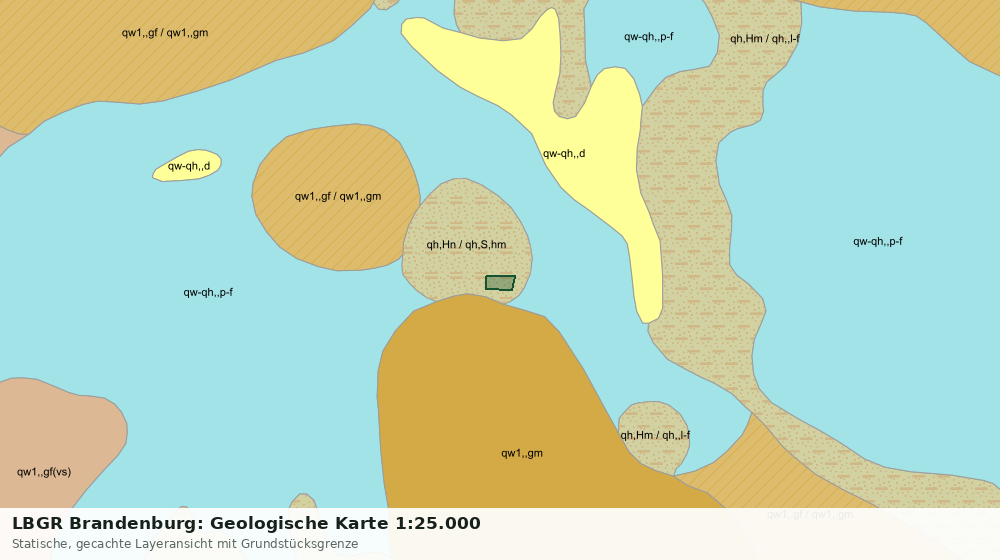 Statische Kartenansicht: LBGR Brandenburg: Geologische Karte 1:25.000