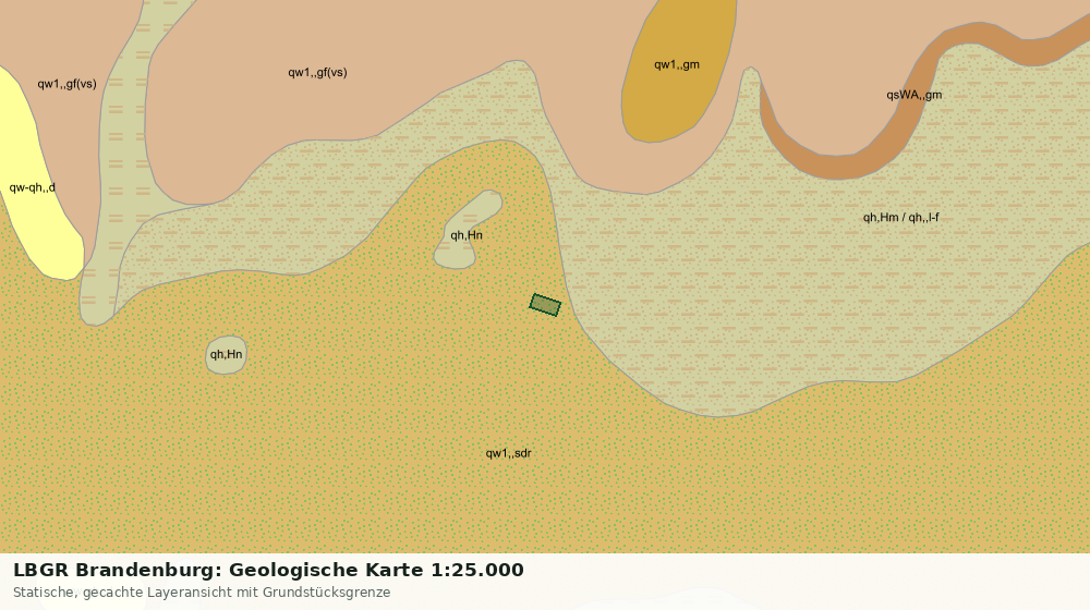 Statische Kartenansicht: LBGR Brandenburg: Geologische Karte 1:25.000