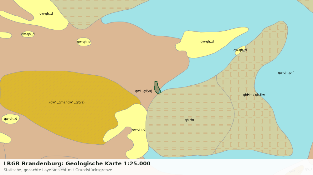 Statische Kartenansicht: LBGR Brandenburg: Geologische Karte 1:25.000