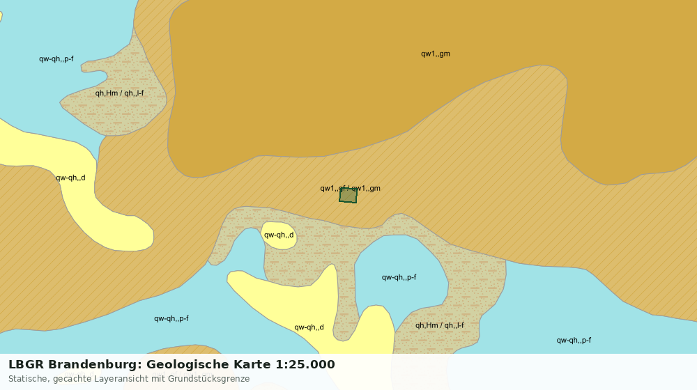 Statische Kartenansicht: LBGR Brandenburg: Geologische Karte 1:25.000