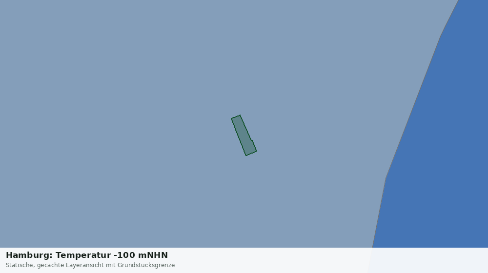 Statische Kartenansicht: Hamburg: Temperatur -100 mNHN