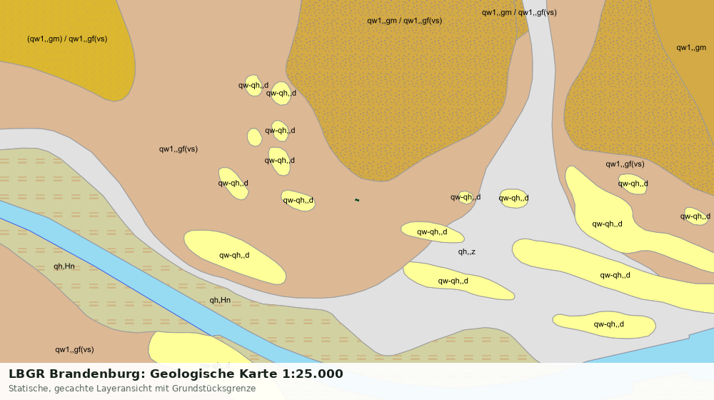 Statische Kartenansicht: LBGR Brandenburg: Geologische Karte 1:25.000