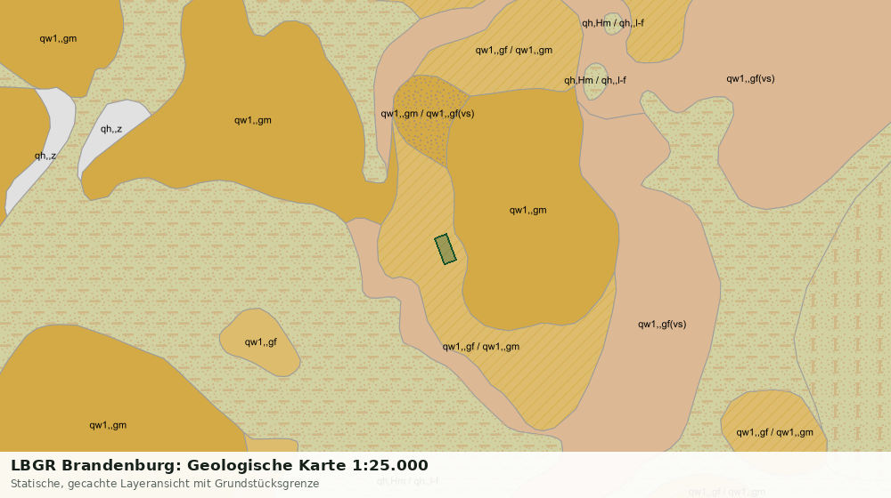 Statische Kartenansicht: LBGR Brandenburg: Geologische Karte 1:25.000