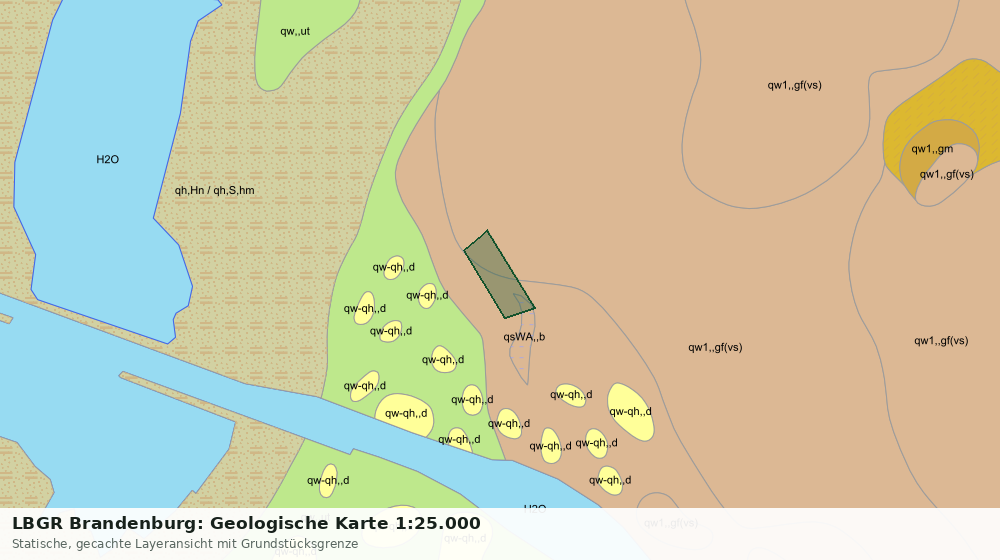 Statische Kartenansicht: LBGR Brandenburg: Geologische Karte 1:25.000