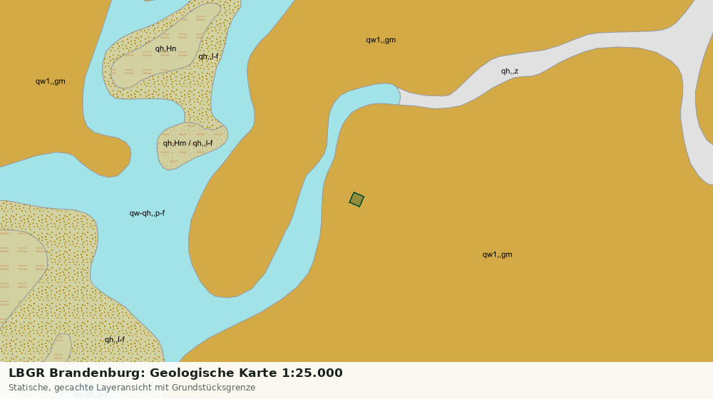 Statische Kartenansicht: LBGR Brandenburg: Geologische Karte 1:25.000