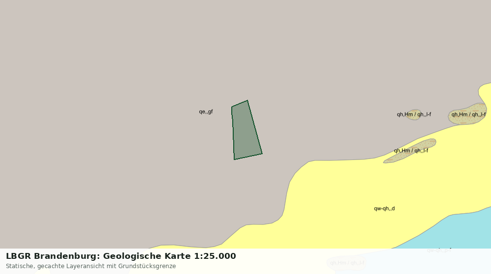 Statische Kartenansicht: LBGR Brandenburg: Geologische Karte 1:25.000