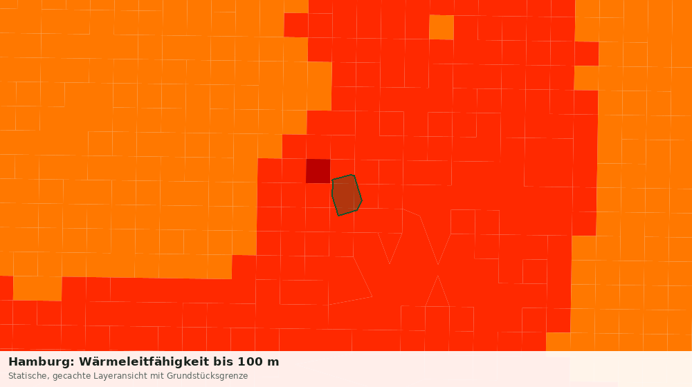 Statische Kartenansicht: Hamburg: Wärmeleitfähigkeit bis 100 m