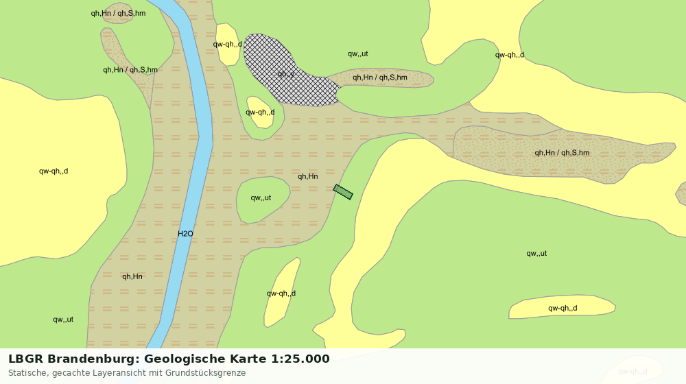 Statische Kartenansicht: LBGR Brandenburg: Geologische Karte 1:25.000