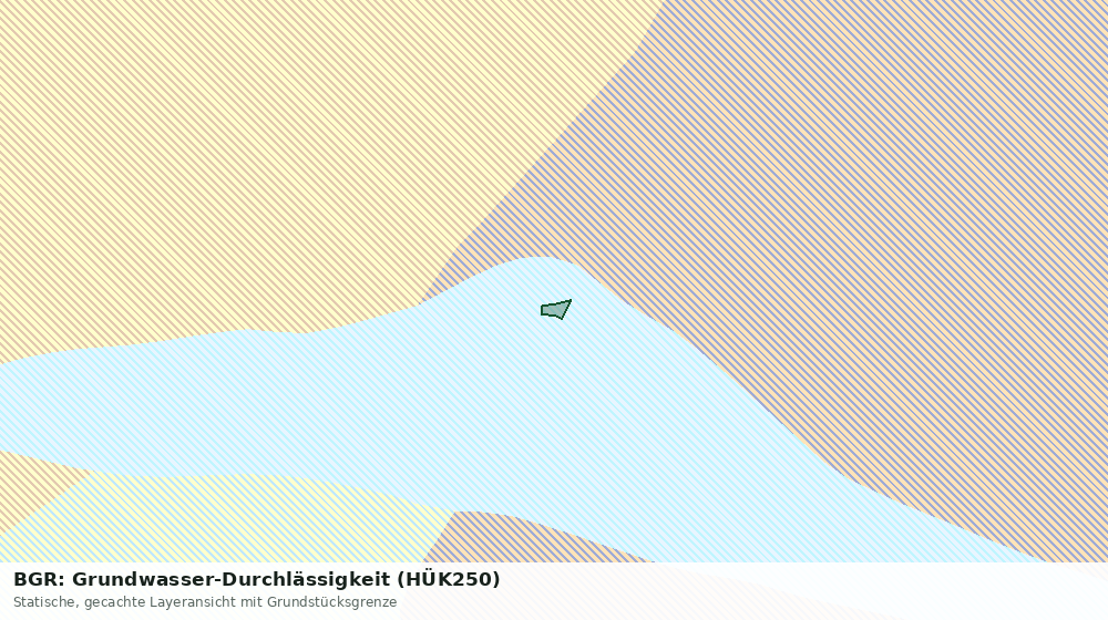 Statische Kartenansicht: BGR: Grundwasser-Durchlässigkeit (HÜK250)