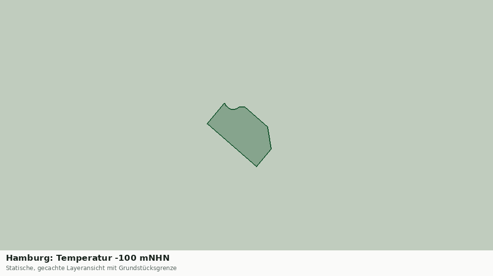Statische Kartenansicht: Hamburg: Temperatur -100 mNHN