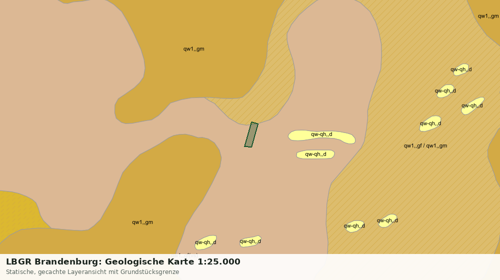 Statische Kartenansicht: LBGR Brandenburg: Geologische Karte 1:25.000