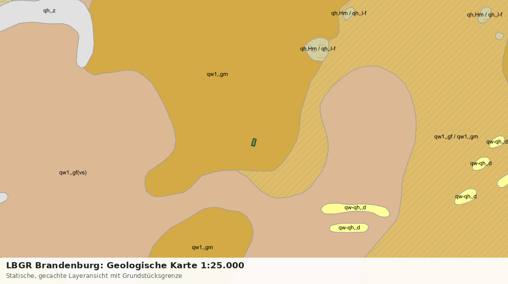Statische Kartenansicht: LBGR Brandenburg: Geologische Karte 1:25.000