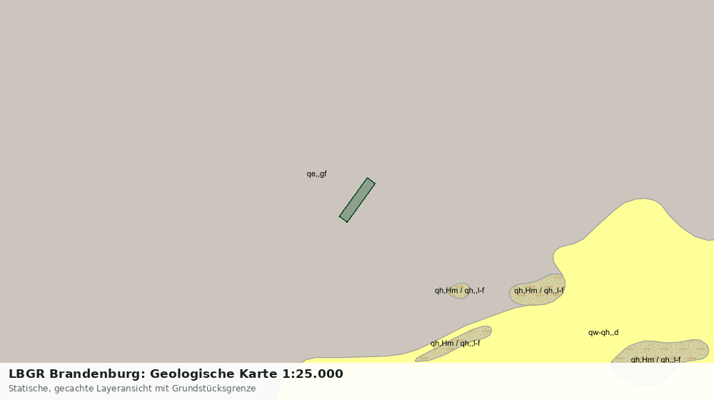 Statische Kartenansicht: LBGR Brandenburg: Geologische Karte 1:25.000