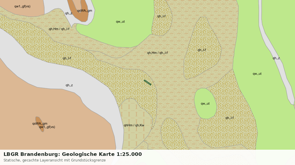 Statische Kartenansicht: LBGR Brandenburg: Geologische Karte 1:25.000