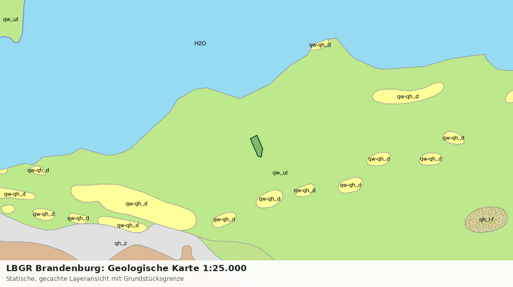 Statische Kartenansicht: LBGR Brandenburg: Geologische Karte 1:25.000