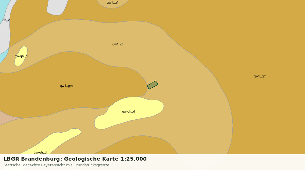 Statische Kartenansicht: LBGR Brandenburg: Geologische Karte 1:25.000
