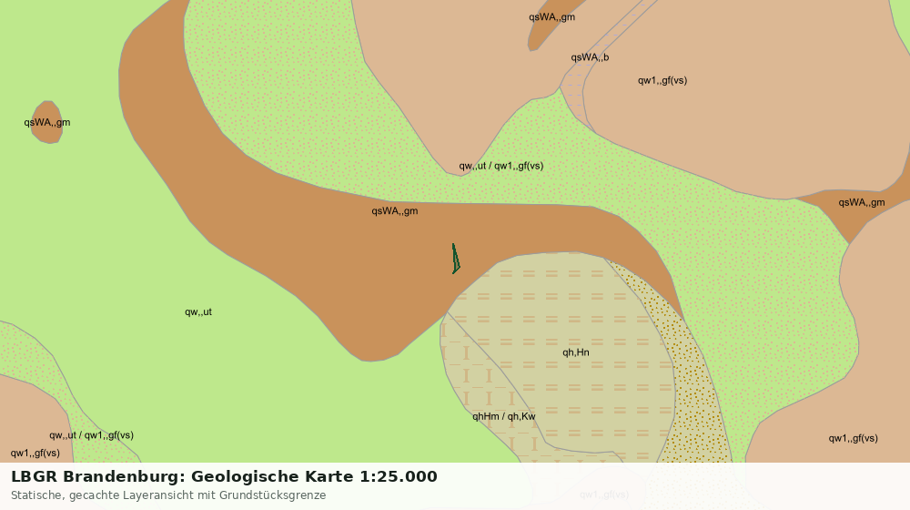 Statische Kartenansicht: LBGR Brandenburg: Geologische Karte 1:25.000