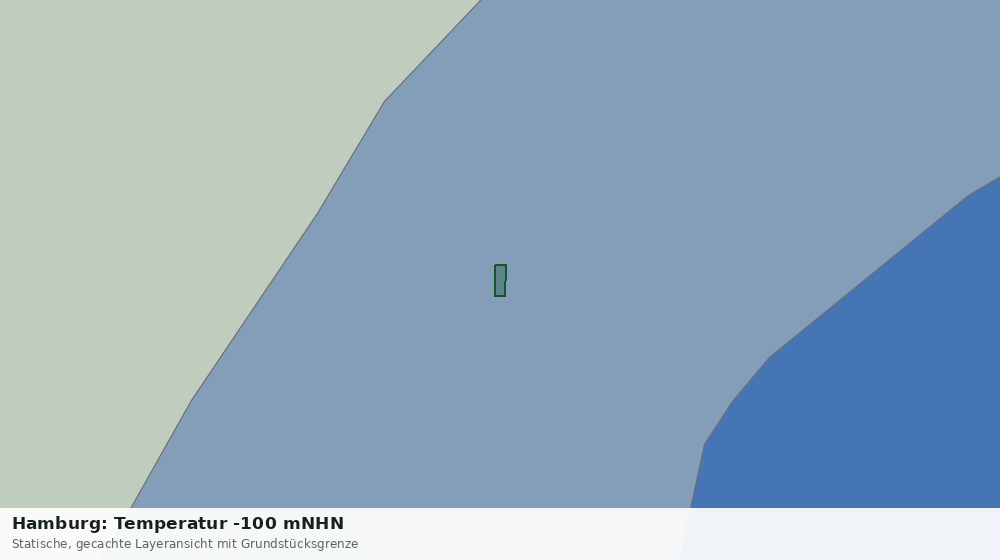 Statische Kartenansicht: Hamburg: Temperatur -100 mNHN