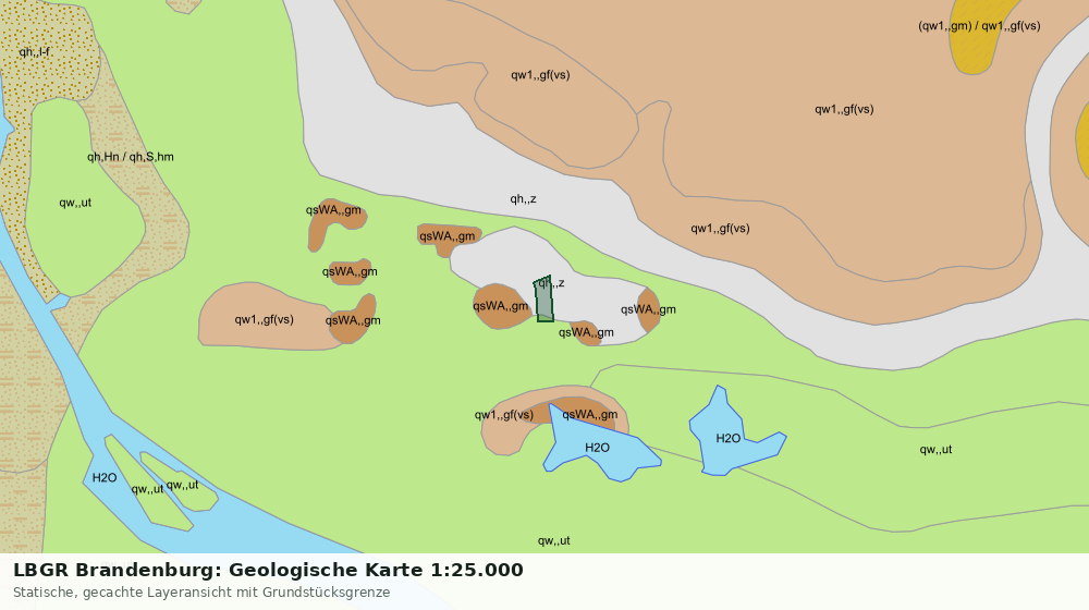 Statische Kartenansicht: LBGR Brandenburg: Geologische Karte 1:25.000